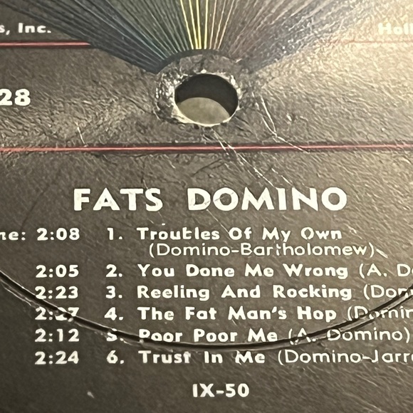 Fats Domino -This is Fats Domino Vinyl LP Record 1958 Pressing . Black label - Picture 7 of 7